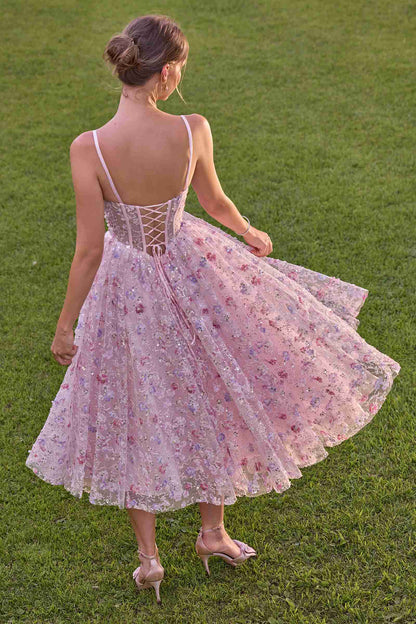 Andrea & Leo A1523 A-Line Tea Length Tea Party Dress