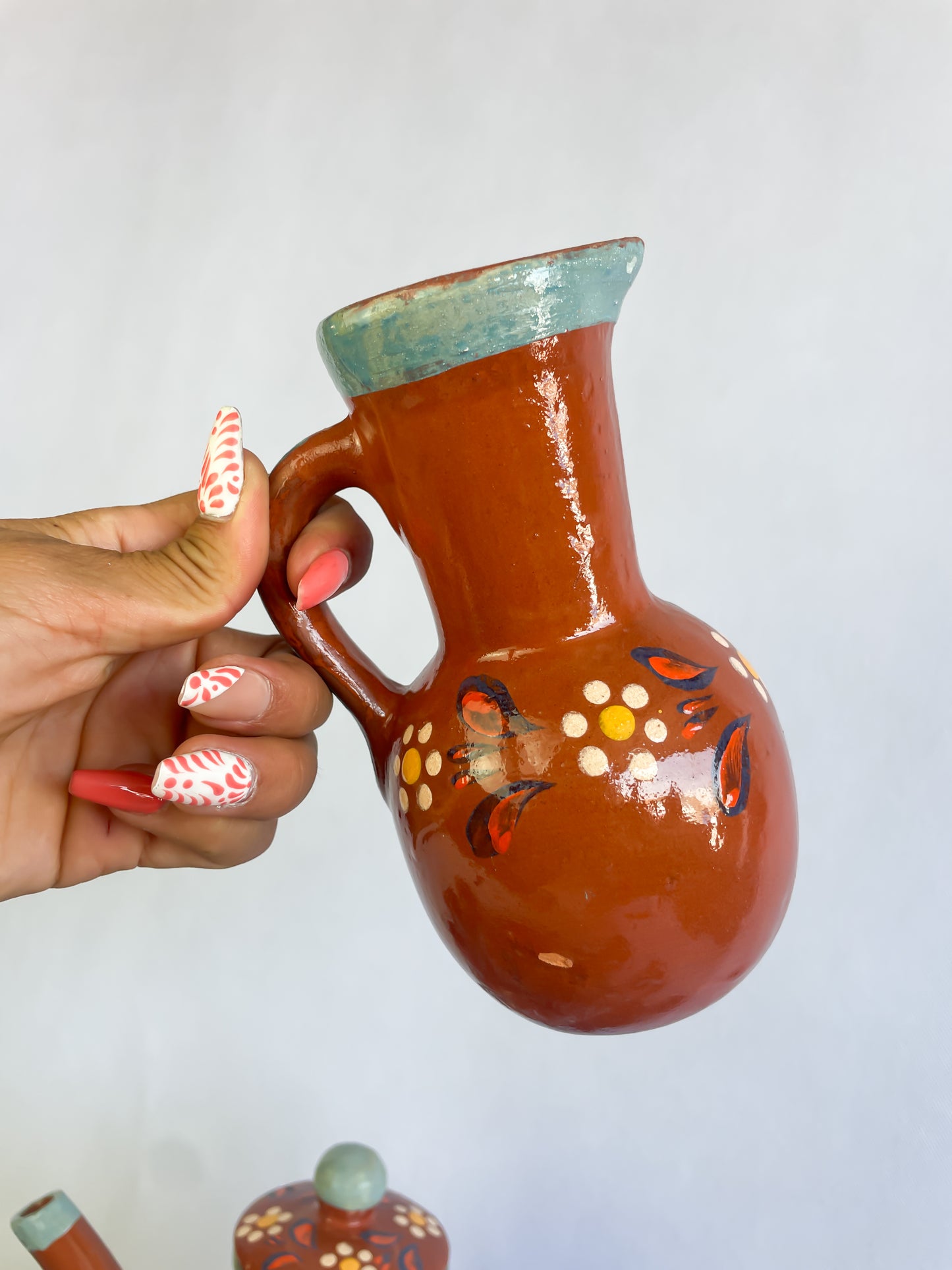 Michoacan Red Clay Pottery Dinnerware Set 45 Pc Clay Bowls Mexican Red Clay Vajilla de Barro