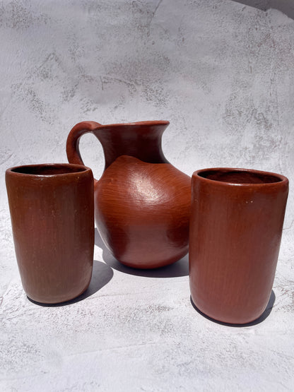 Oaxaca Red Clay Pottery Oaxaca Pottery Pitcher Handmade Red Pottery Pitcher