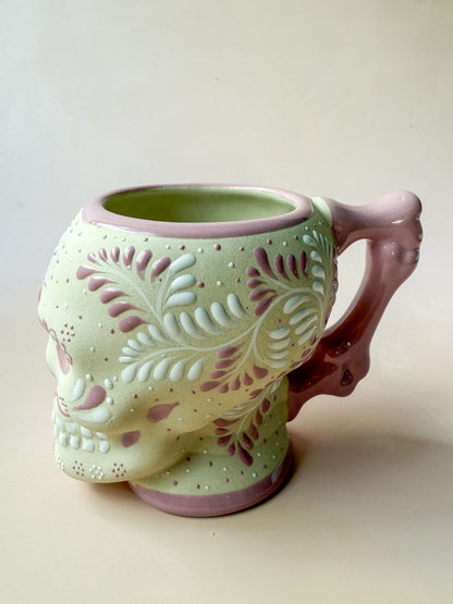 Ceramic Skull Mug Taza Calabera Ceramica