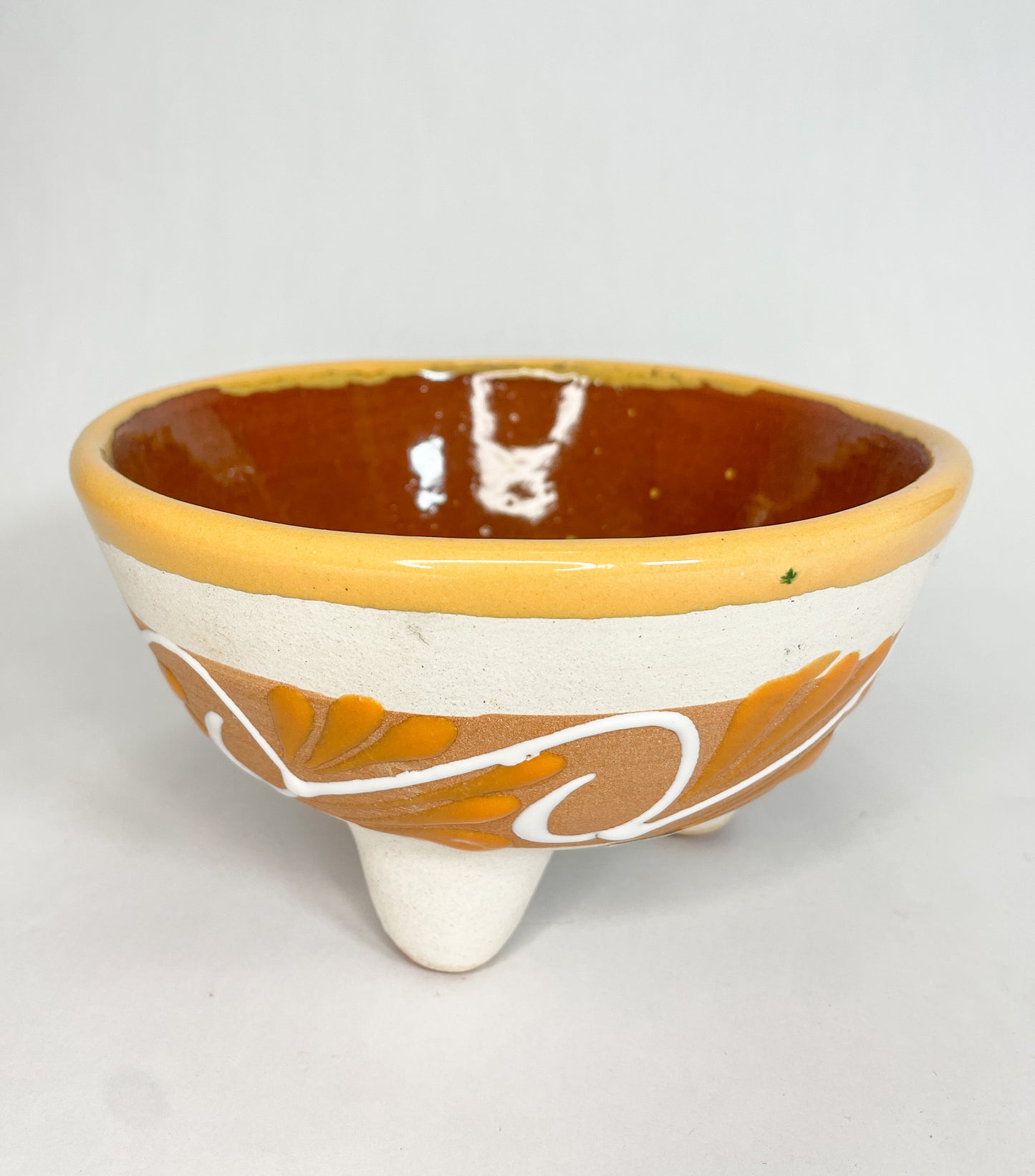 Jalisco Engobe Clay Molcajete Mexican Clay Salsa Bowl Mexican Clay Bowls