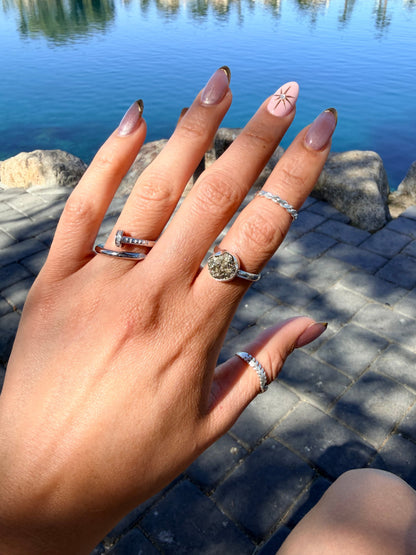 Sterling Silver 925 Stack Rings Bundle 3pc Set - Set Anillos 3 Piezas
