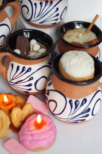 Mexican Hot Chocolate Candle Clay Mug - Vela