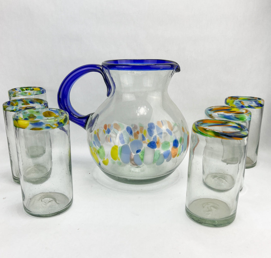 Glass Mugs and Pitcher store from Mexico