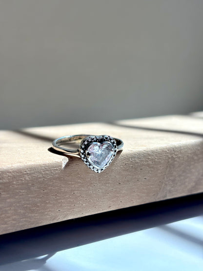 Silver 925 Heart Promise Ring - Anillo promesa con zirconia