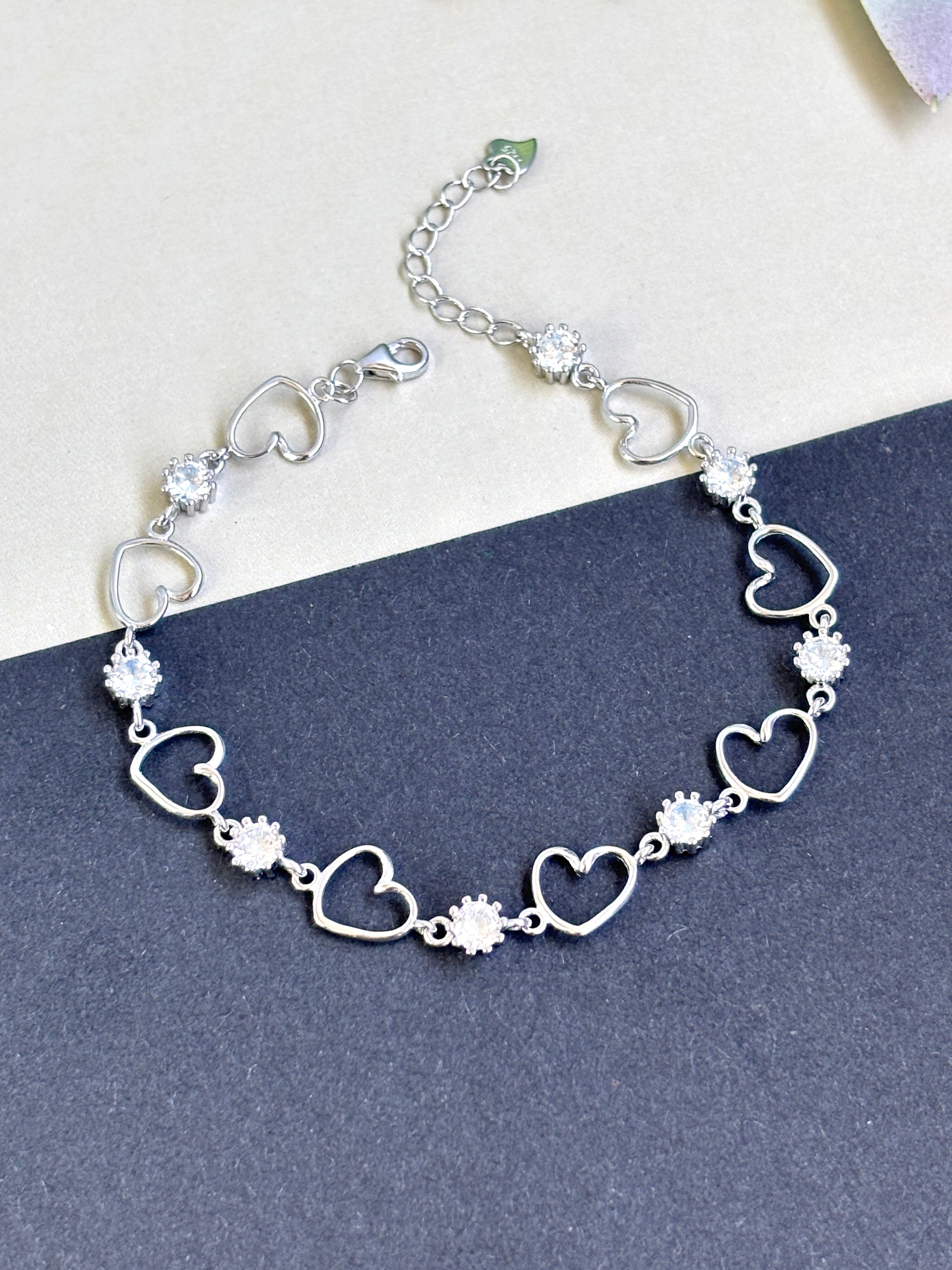 Silver 925 Hearts Bracelet - Pulcera Plata Corazones – TheMexHub