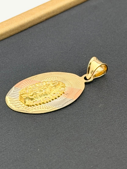 10k Gold Virgin Mary Pendant - Medalla Virgen de Guadalupe