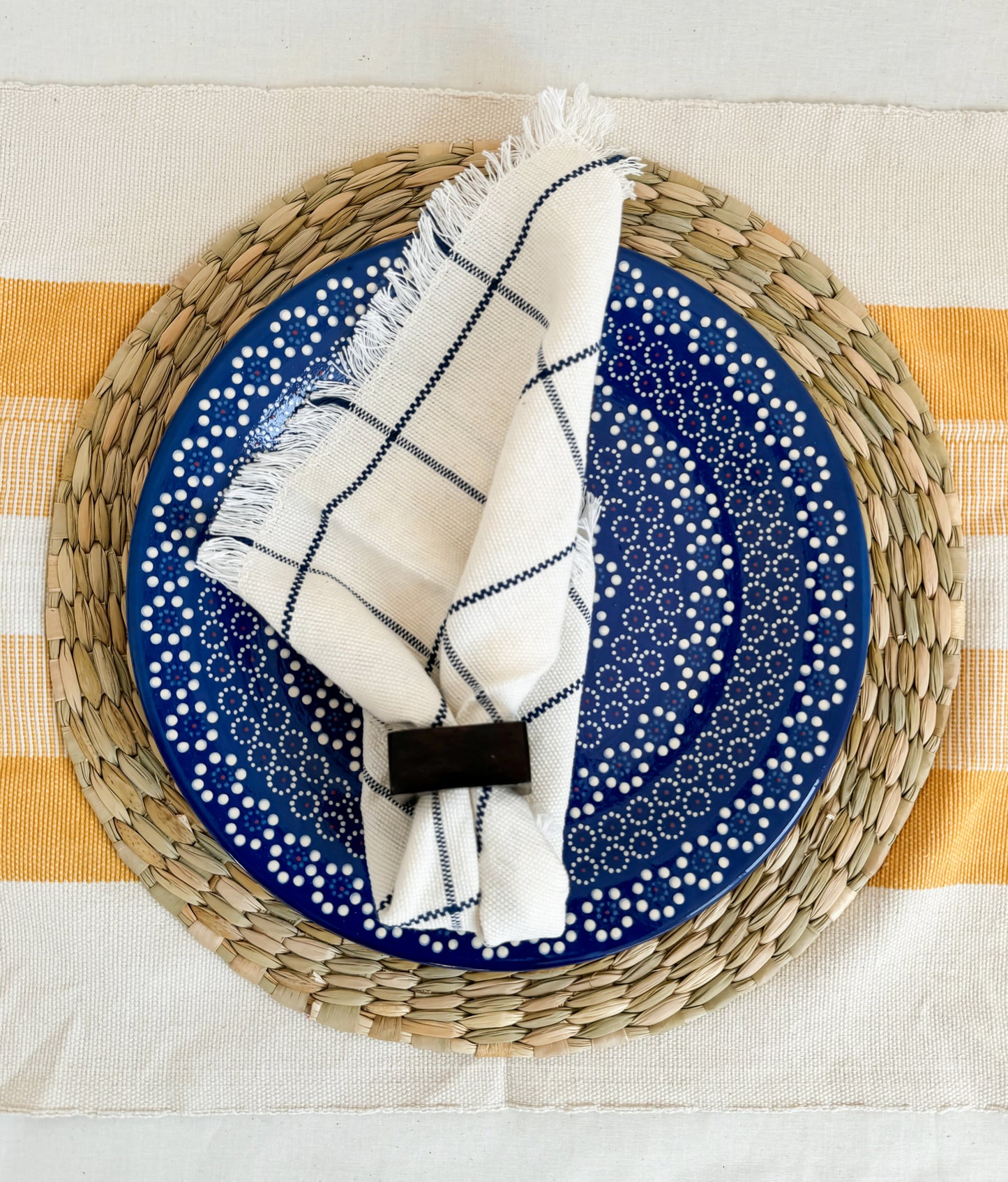BLUE Plate Capulineado 5 Inches (Set of 4 plates)