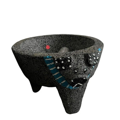 Molcajete Puerco Original 100% Lava Volcanic Stone Mortar and Pestle