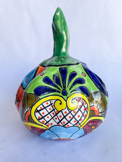 Mexican Pumpkin Talavera Pottery Pumpkin Candle Holder Pumpkin Patch Decorations Pumpkin Halloween Decor Pumpkin Fall Decor Pumpkin Porch Decor