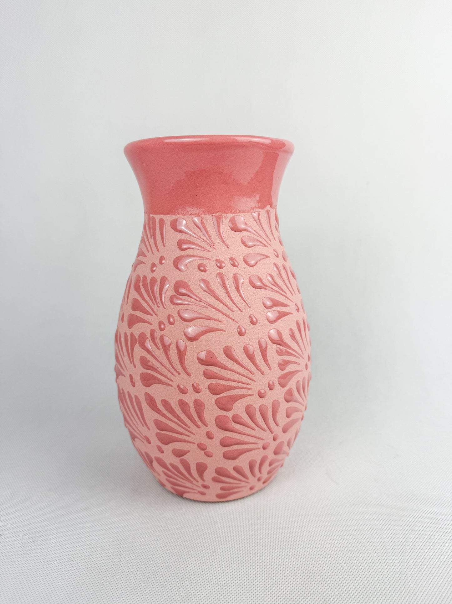 Talavera Style Flower Vase 9 Inch Centerpiece Colorful Florero