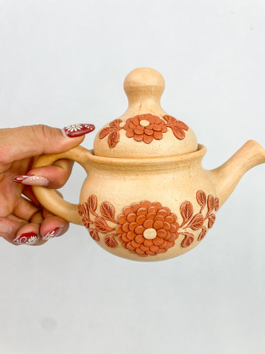 Velasco Oaxaca Pottery Tetera Mexican Tea Pot Clay Filigree Filigrana Oaxacan Pottery Atzompa Pottery