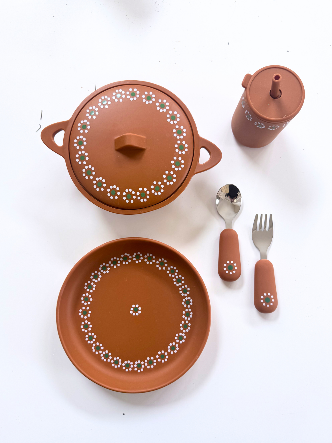 Mexican Clay Plate Baby Mexican Inspired Silicone Barro Meal Set