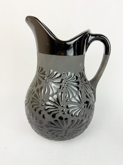 Black Talavera Pitcher Set Talavera Negra Jarra