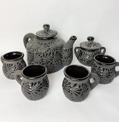 Mexican Talavera Style Tea Set 6pc - Juego de Te