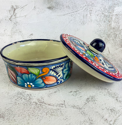 Mexican Tortilla Warmer Server Talavera Tortilla Holder Tortillero