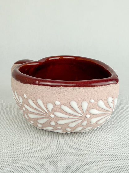 Heart Shaped Talavera Coffee Mug Set of 2 Taza Corazon Barro Taza