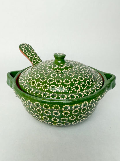 Michoacan Capulineado Clay Small Cazuelas - Cazuelitas De Barro
