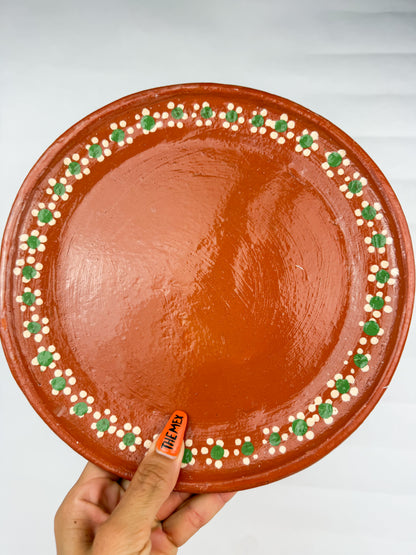 Mexican Clay Plates Round Set 4pc - Platos Barro