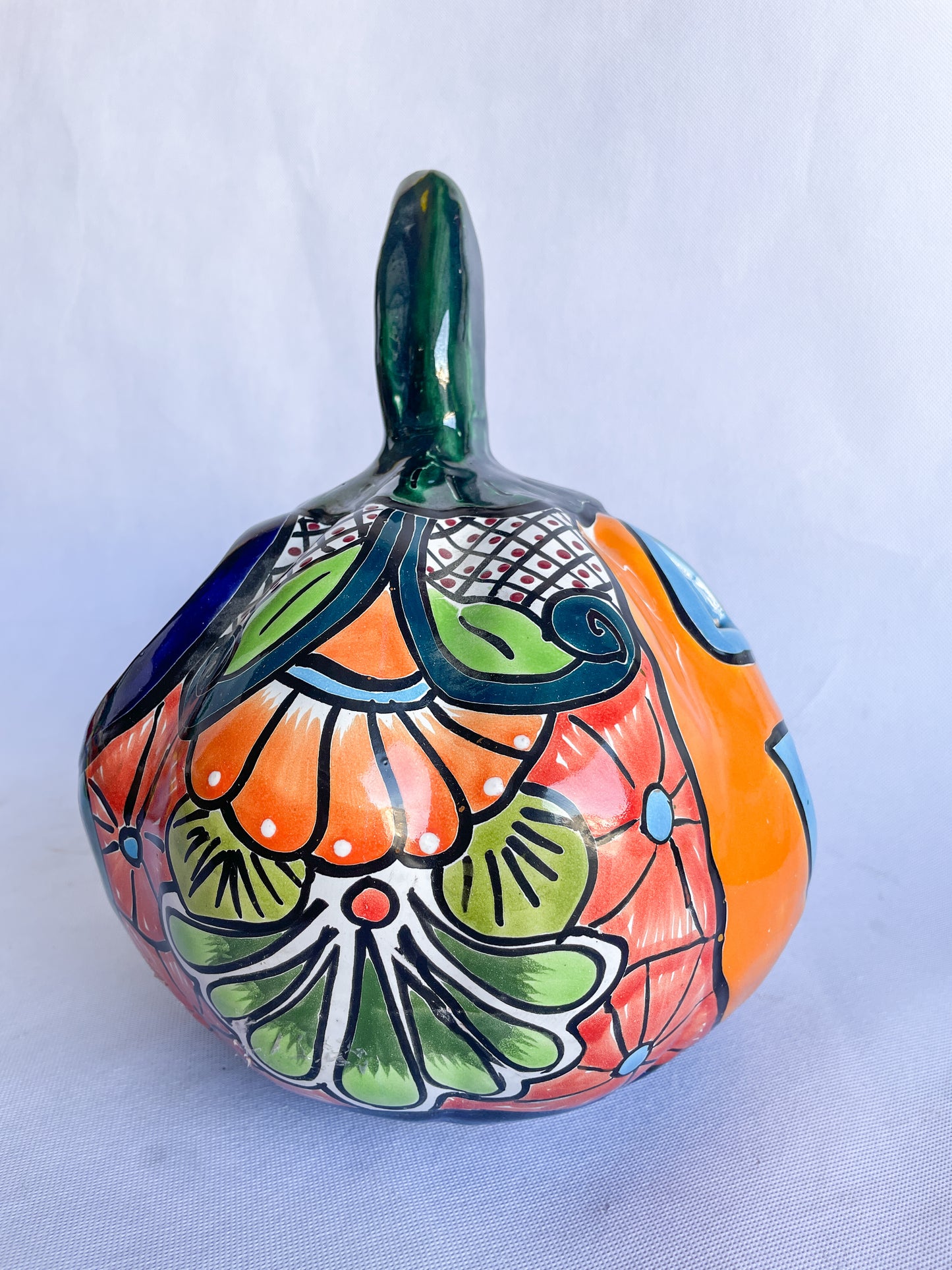 Mexican Pumpkin Talavera Pottery Pumpkin Candle Holder Pumpkin Patch Decorations Pumpkin Halloween Decor Pumpkin Fall Decor Pumpkin Porch Decor