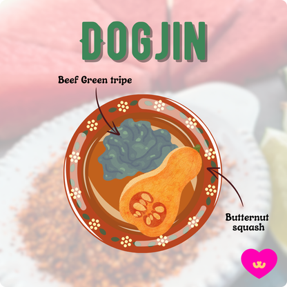 Dogjin Beef Green Tripe Butternut Squash Digestive Treat Inspired by Tajín