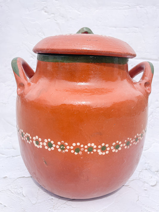 Tonala Mexican Clay Pot Large 5 Liters Frijolera Mexican Clay Cooking Pot Small Olla Frijolera