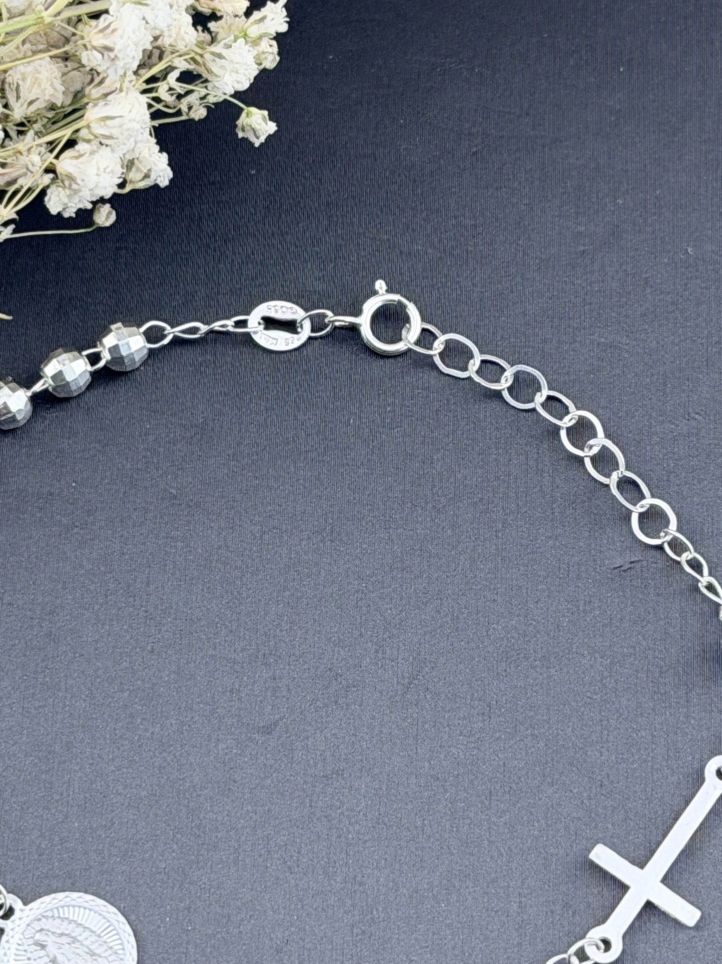 Silver Sterling .925 Rosary bracelet - Pulcera Rosario Plata