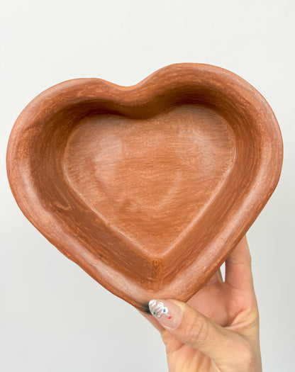 Oaxaca Red Clay Pottery Heart Bowls Mexican Red Clay Pottery Oaxaca Clay Pottery San Marcos Tlapazola Red Clay Pottery