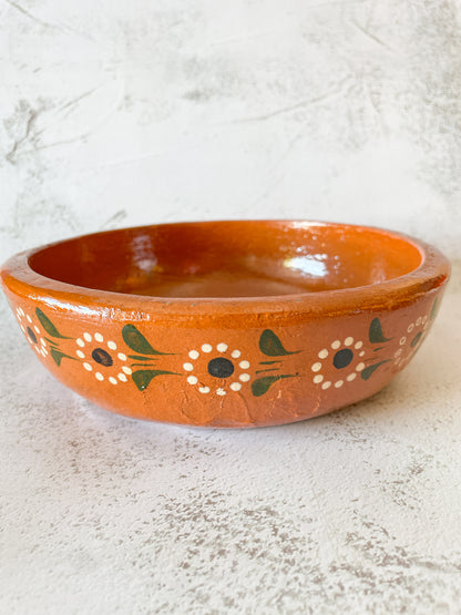 Michoacan Mexican Clay Bowl Mexican Salad Bowl Plato de Barro Mexican Bean Bowl