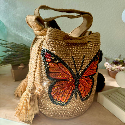 Woven bucket bag Monarch 2