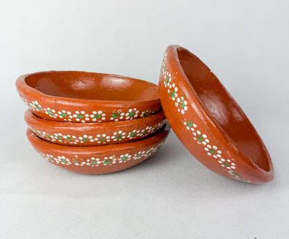 Traditional Mexican Clay Bowl 4pc Set - Tazon Barro