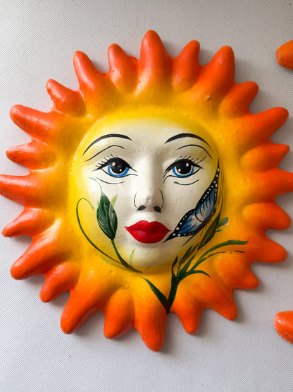 Mexican Sun And Moon Art Mexican Sun Art Wall Art Mexican Outdoor Wall Art Colorful Wall Art Mexican Wall Decor Mexican Home Decor