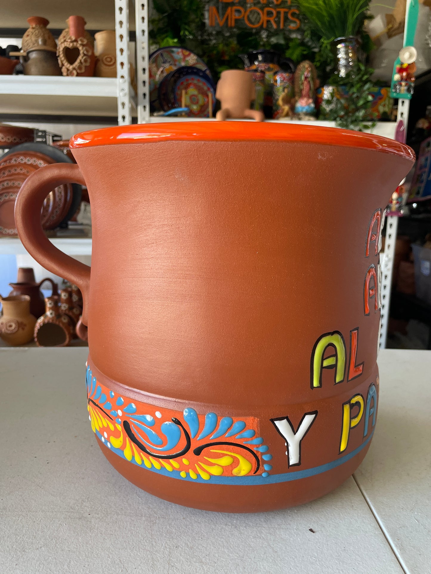 Mexican Clay Pot For Drinks 15 Liter Cantarito Para Bebidas Cantaritos el Güero Style Tequila Drink