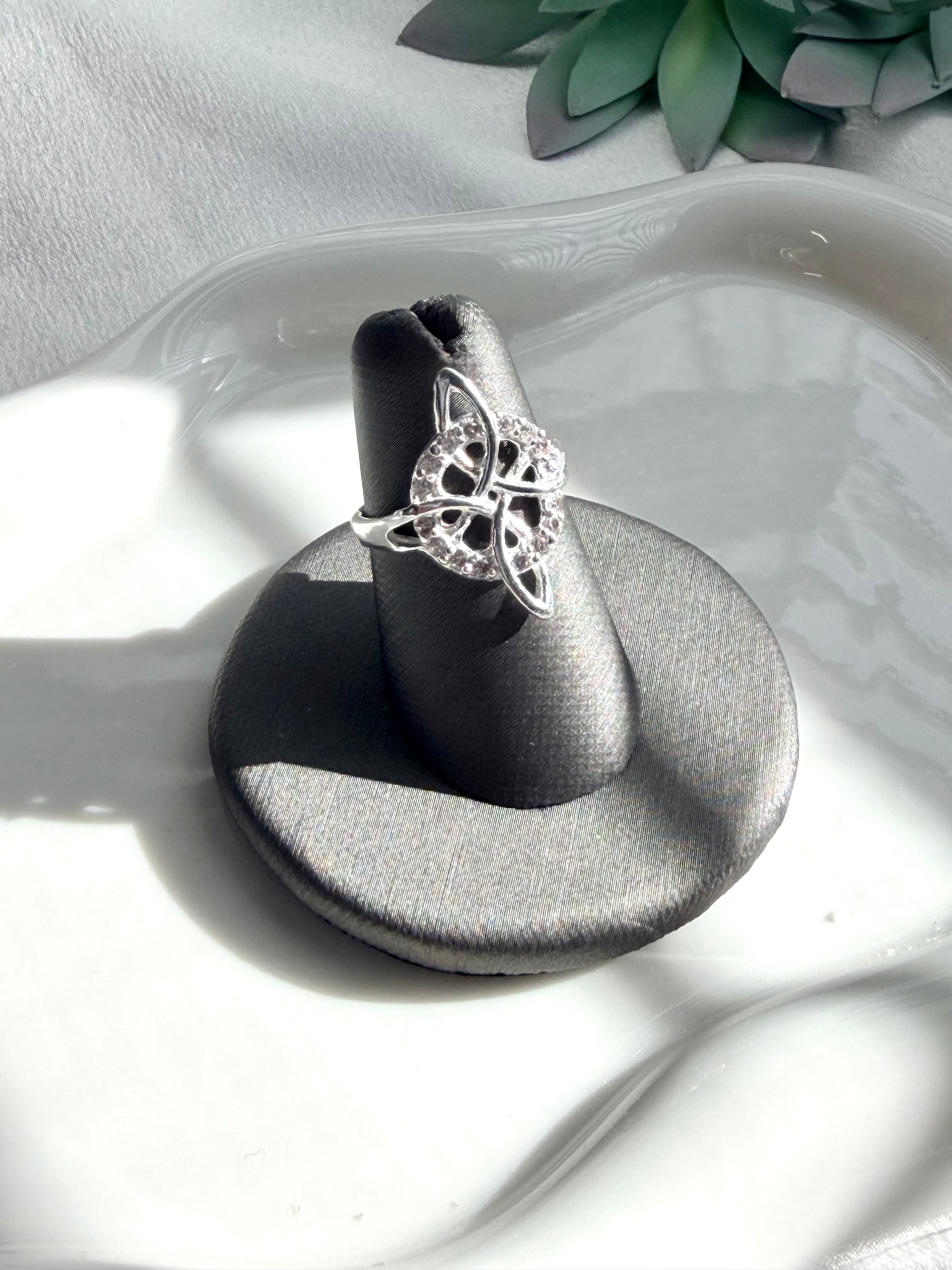 Silver 925 Witch Knot Ring Protection Ring - Anillo de Plata 925