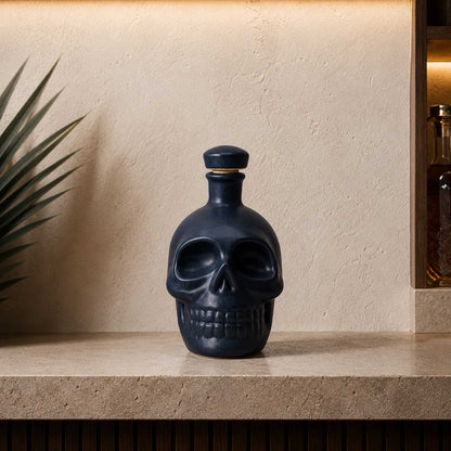 Mexican Large Skull Bottle Ceramic - Licorera Calavera