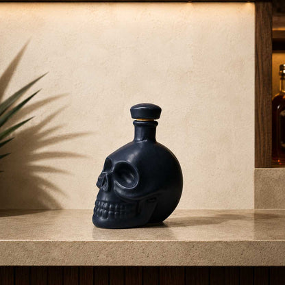 Mexican Large Skull Bottle Ceramic - Licorera Calavera