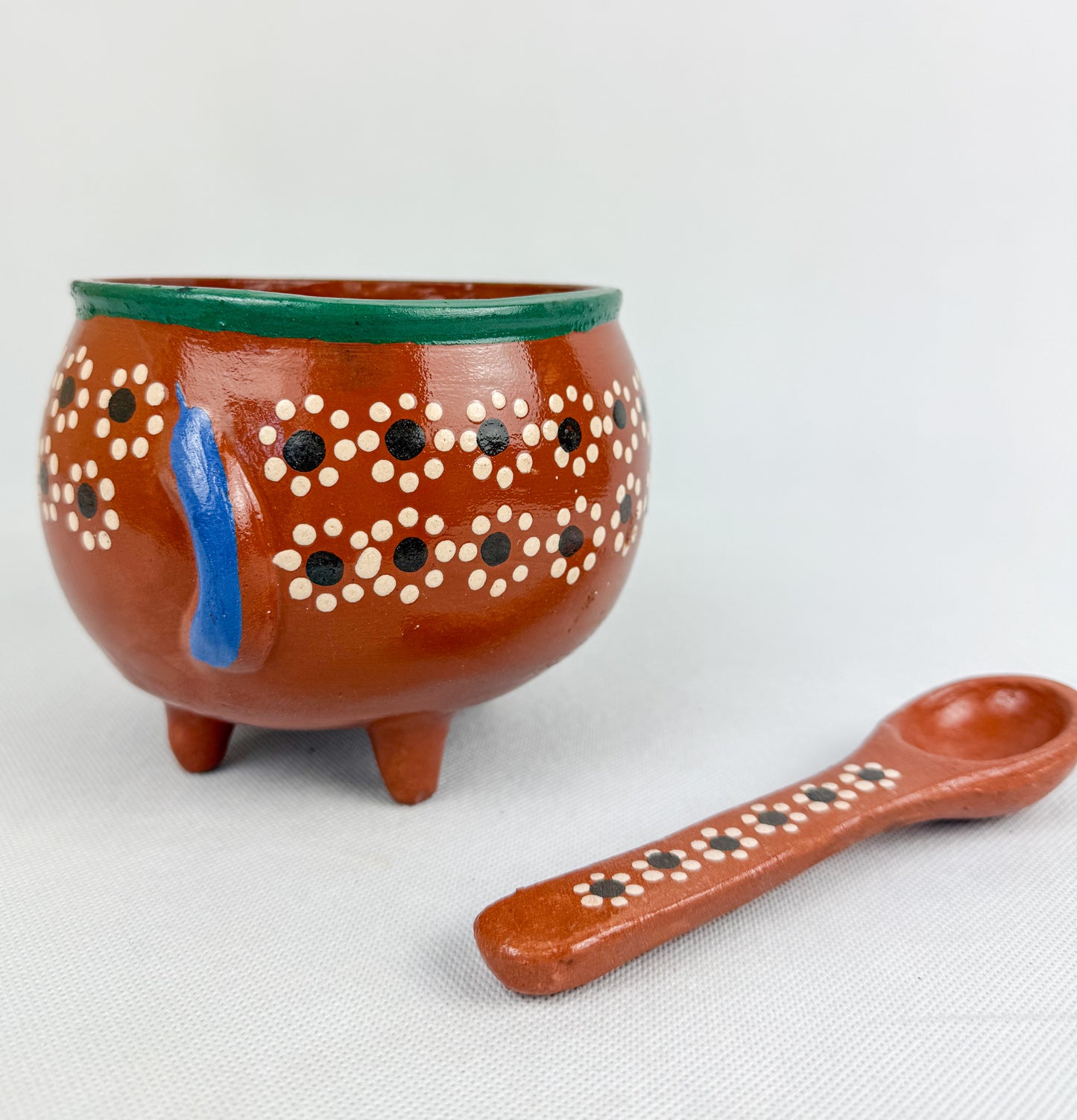 Michoacan Mexican Clay Bowl with Lid Marranito Salsera Mexican Marranitos Puerquitos