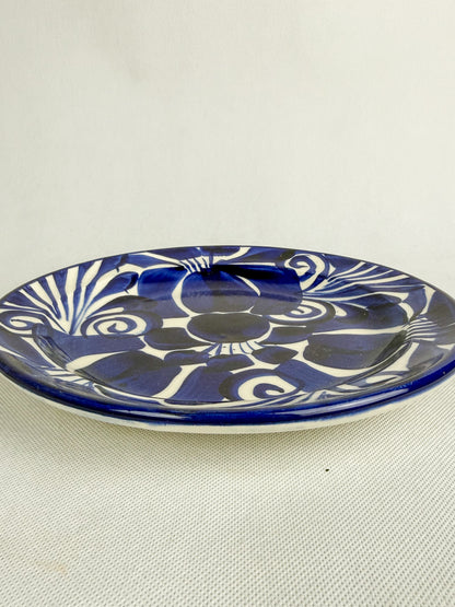 Blue And White Mexican Ceramic Plates - Platos Ceramica