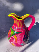 Load image into Gallery viewer, Guerrero Mexican Clay Pitcher Water Pitcher Mexican Clay Pottery Mexican Clay Art Handpainted
