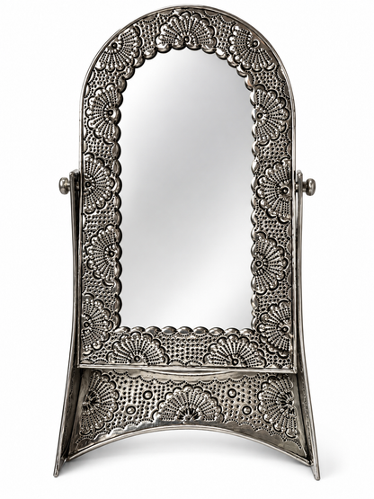 Mexican Punched Tin Mirror 16 Inch Vanity Mirror - Espejo Tocador