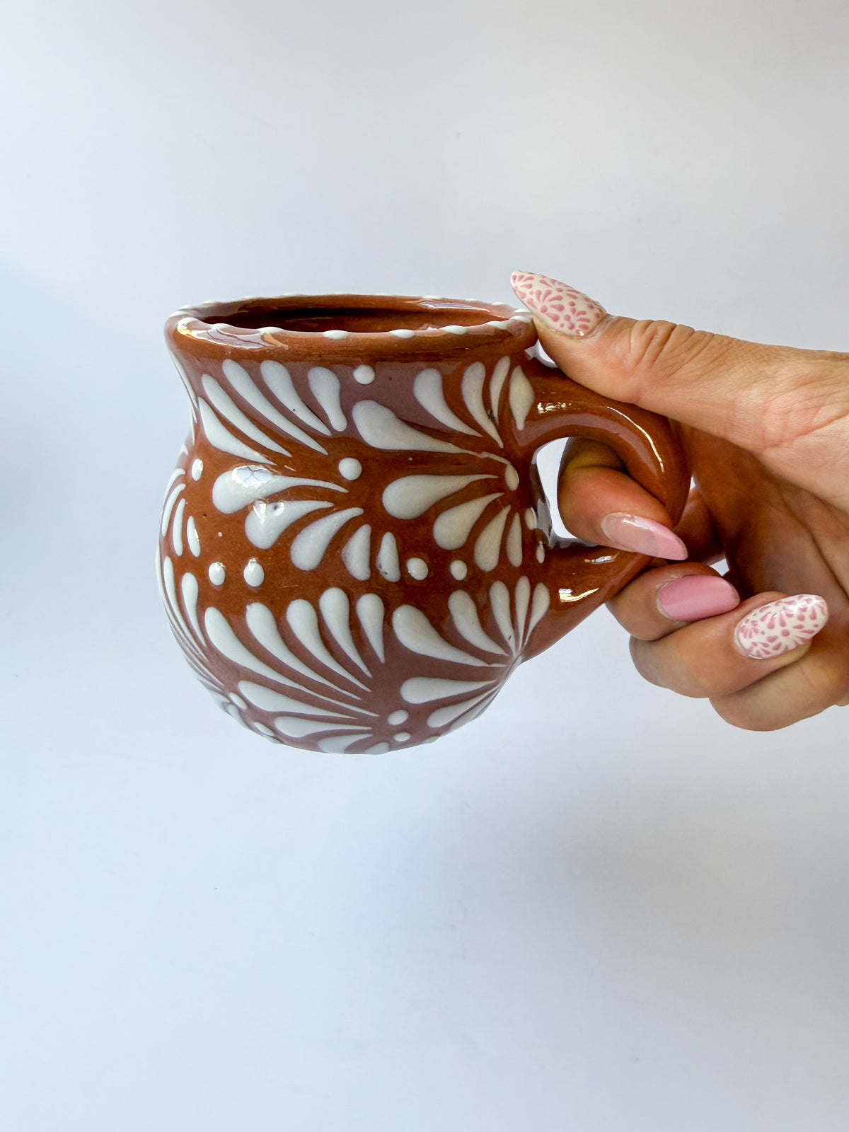 Mexican Talavera Style Mug Set Black - Jarritos Tazas Engobe Negro