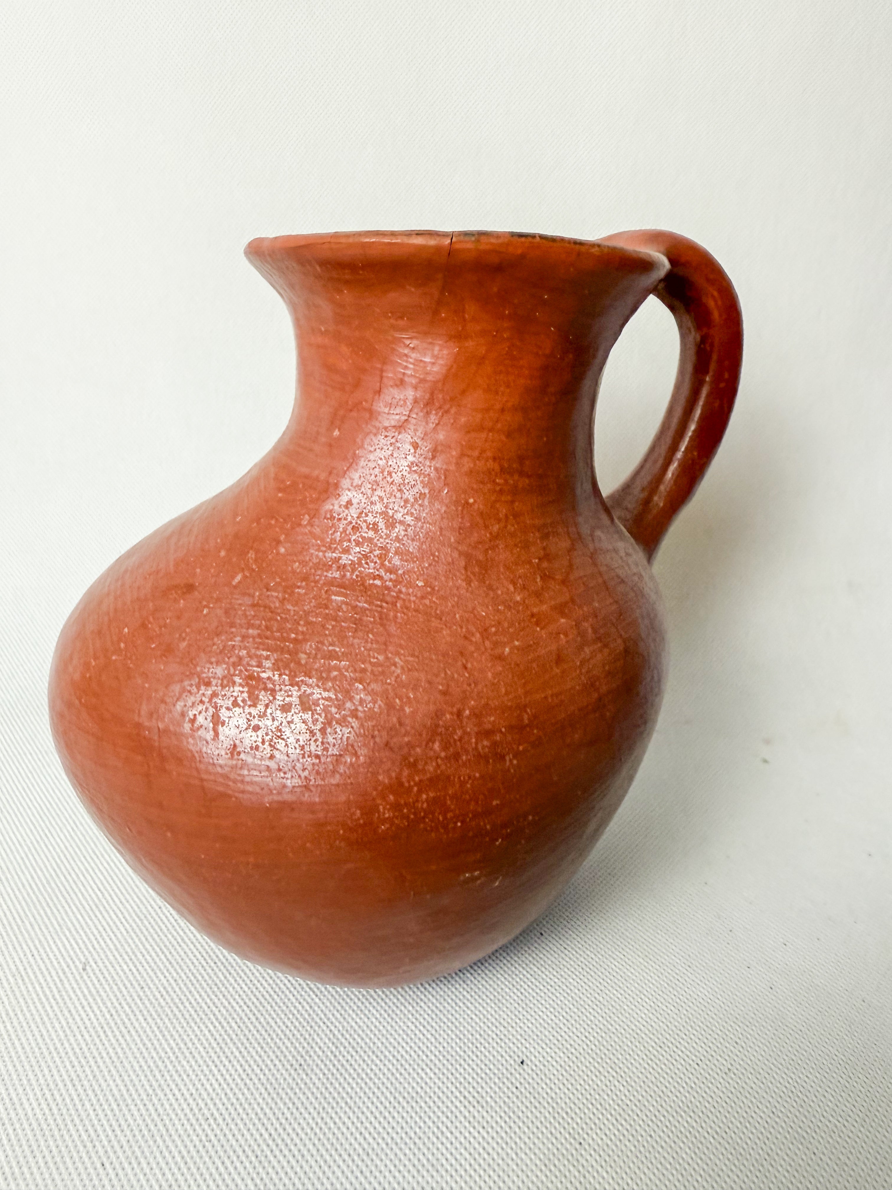 Oaxaca Red Clay Pitcher - Jarra Barro Discounted – TheMexHub