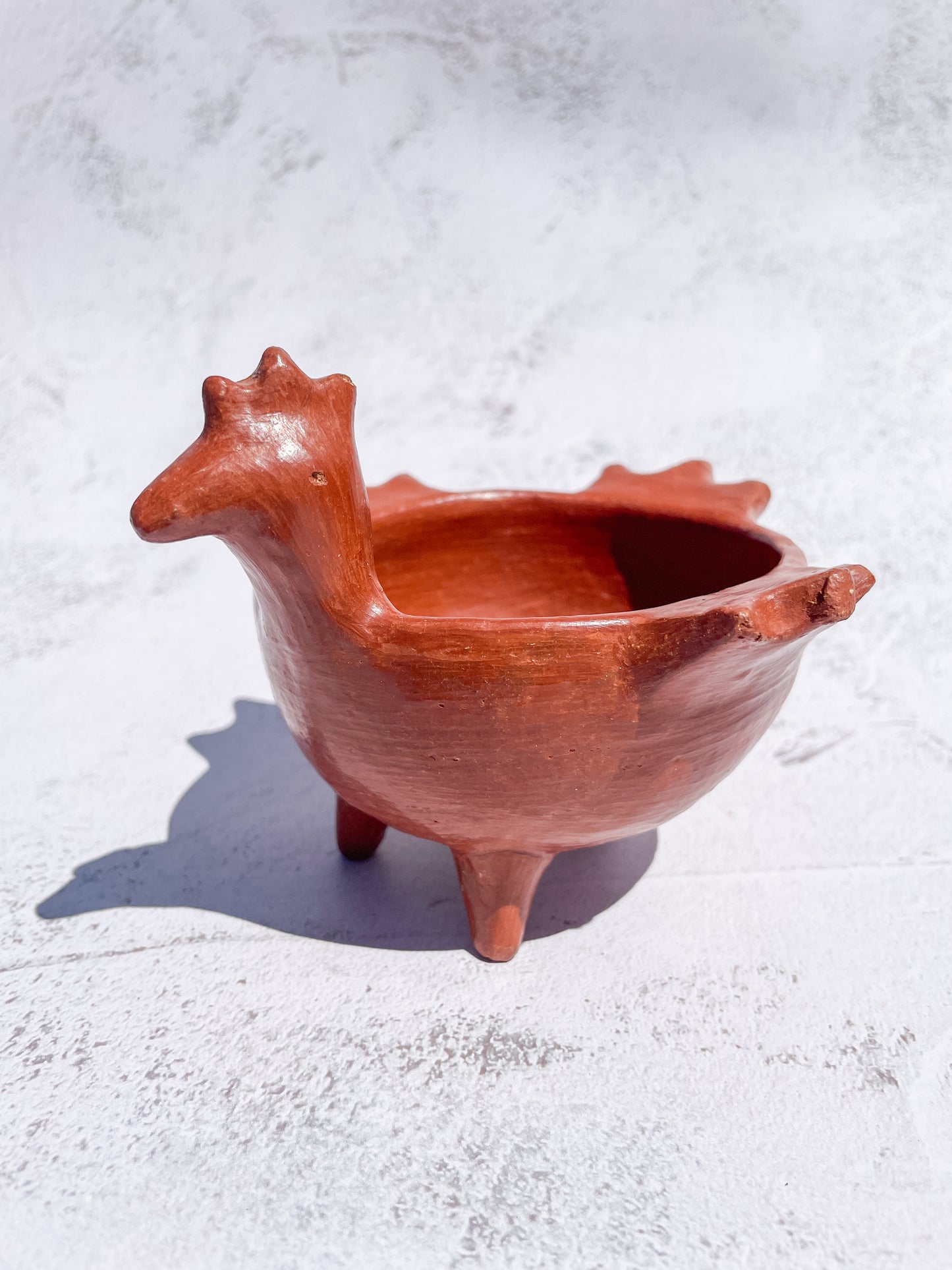 Oaxaca Red Clay Pottery Oaxaca Pottery Duck Bowl Handmade Red Pottery Salsera de Pato