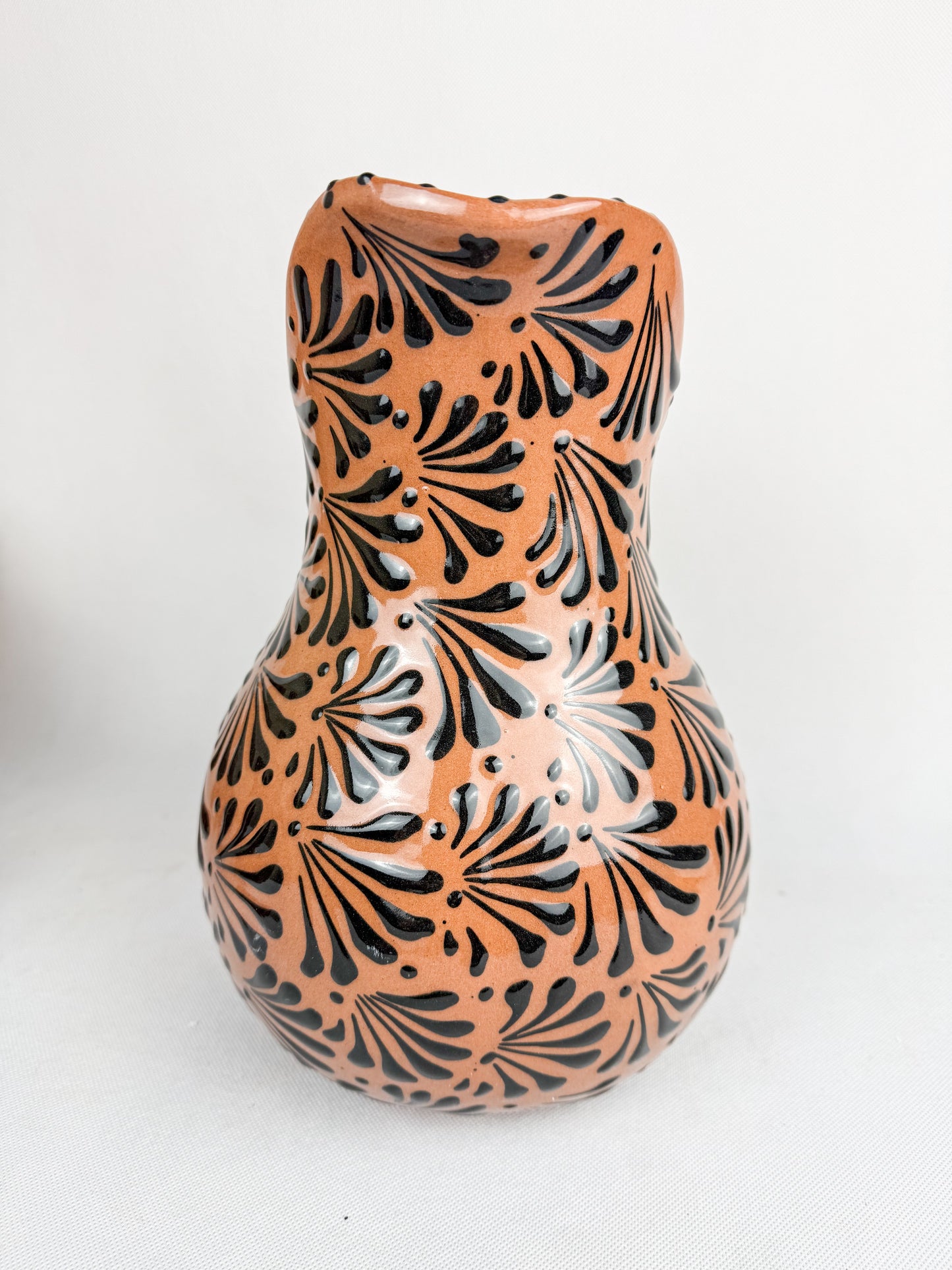 Brown Talavera Style Pitcher Set -  Juego Jarra Cafe