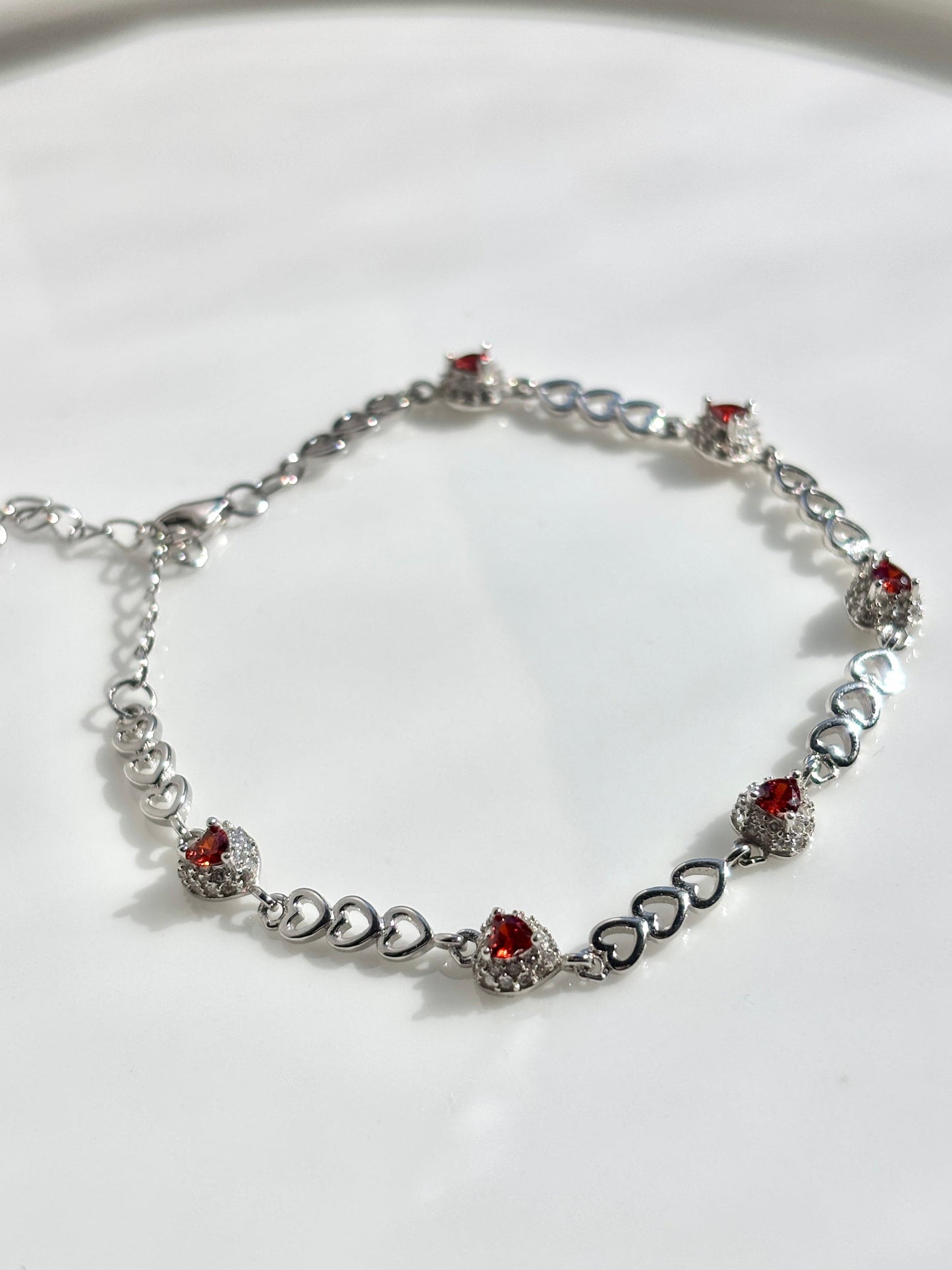 Sterling silver 925 heart bracelet - Pulcera corazones