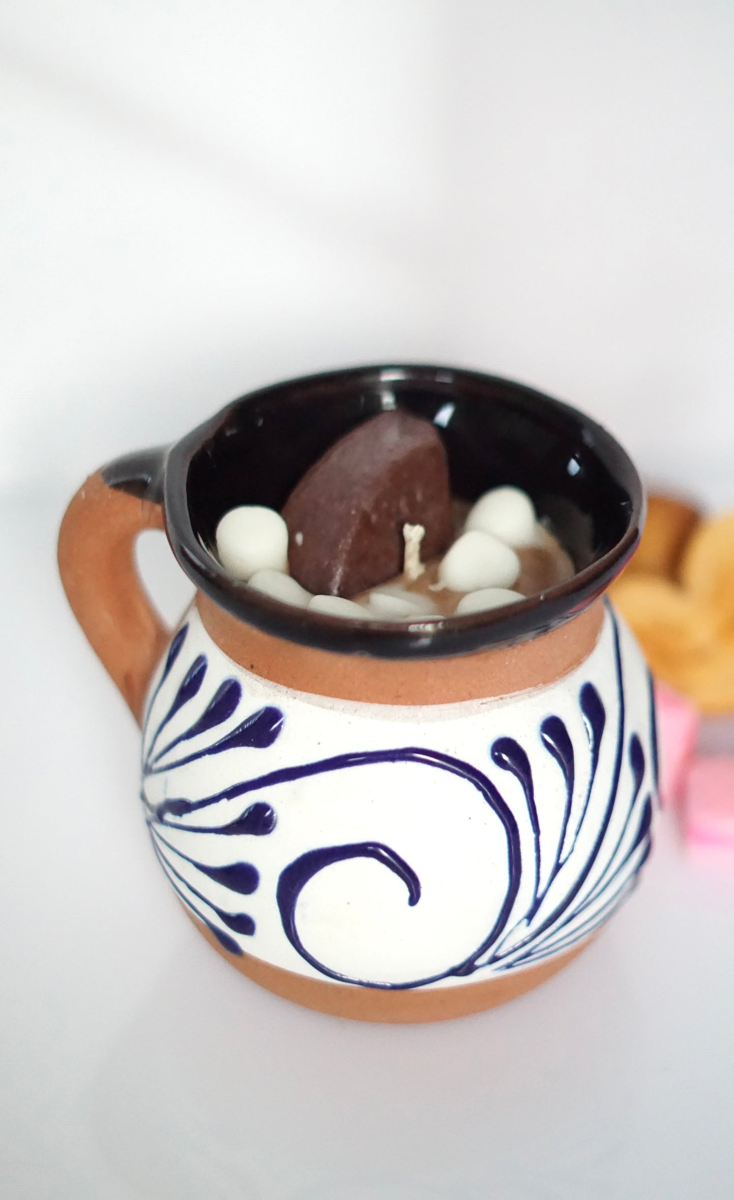 Mexican Hot Chocolate Candle Clay Mug - Vela