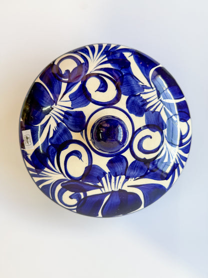 Ceramic Tortilla Warmer Blue White - Tortillero