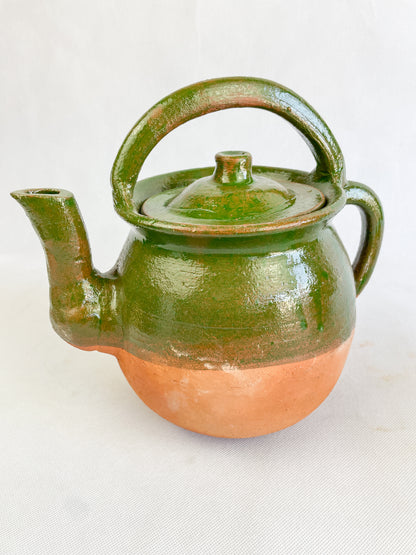 Tonala Mexican Tea Pot Tetera de Barro Lead Free Pottery Tea Pot Mexican Clay Pot