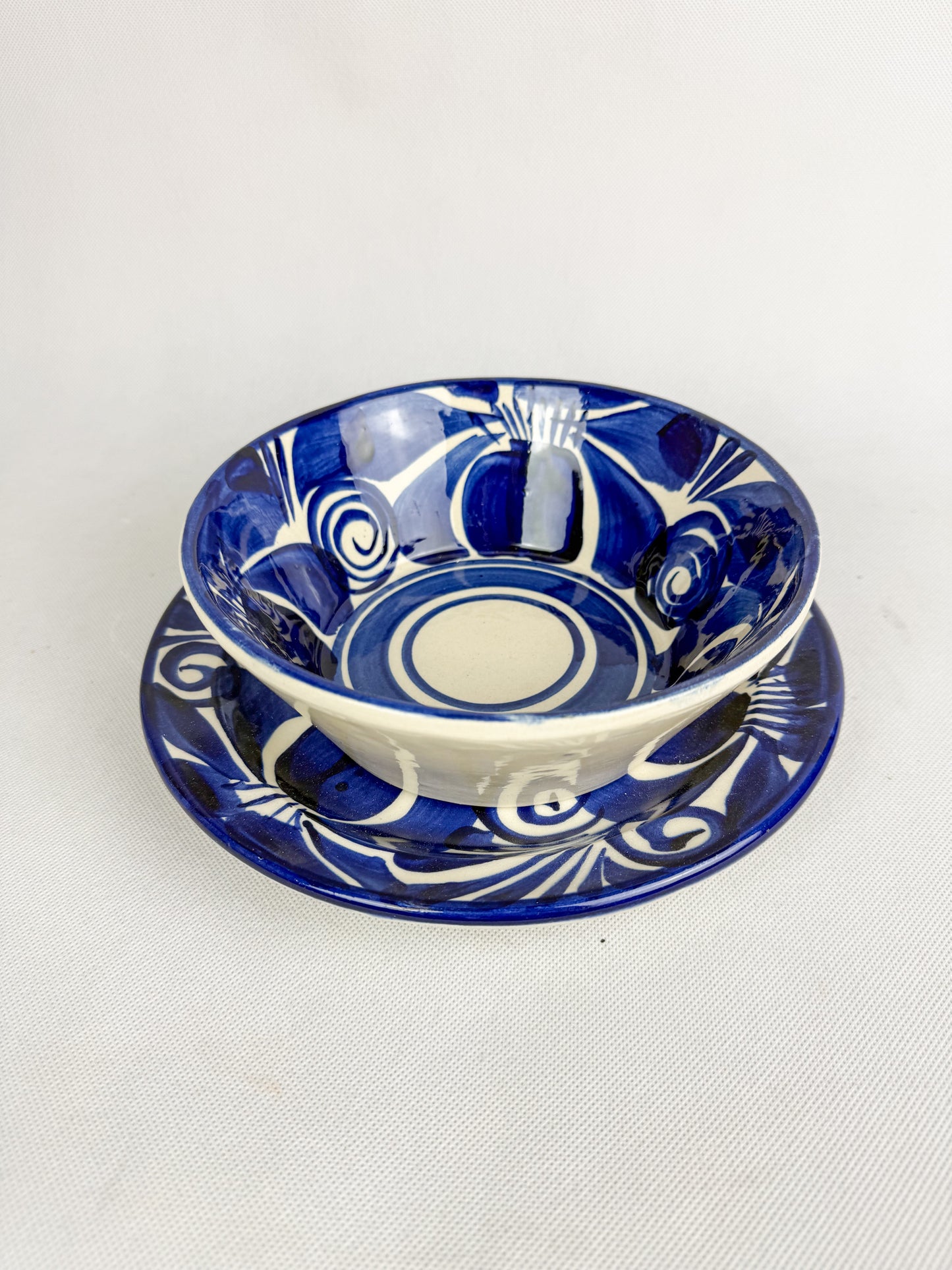 Blue And White Mexican Ceramic Plates - Platos Ceramica
