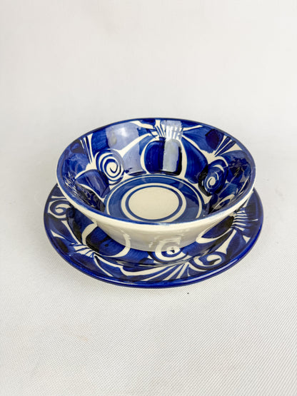 Blue And White Mexican Ceramic Plates - Platos Ceramica